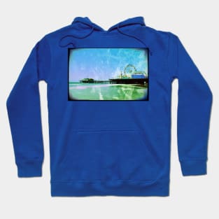 Blue and green Santa Monica Pier Hoodie